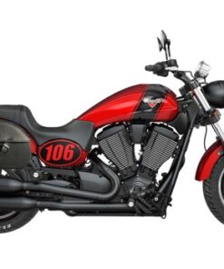 20001F-Saddleline Victory Judge Leather Full Hard body Saddlebags With Quick Detachable Mounting Brackets. ( fitment to all years of Victory Judge models ).