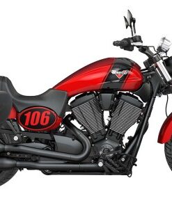 2000LK- Saddleline Victory Judge Leather Full Hard body Saddlebags With Quick Detachable Mounting Brackets. ( fitment to all years of Victory Judge models ).