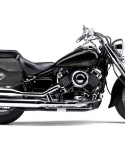 YM200-Saddleline Yamaha 650 Classic Leather Saddlebags with Quick Detaching Mounting.