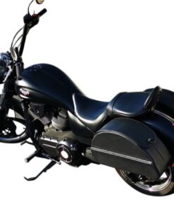 2000L- Saddleline Victory Vegas Leather Full Hard body Saddlebags With Quick Detaching Mounting Brackets. ( fitment to all years of Vegas and Vegas 8ball)