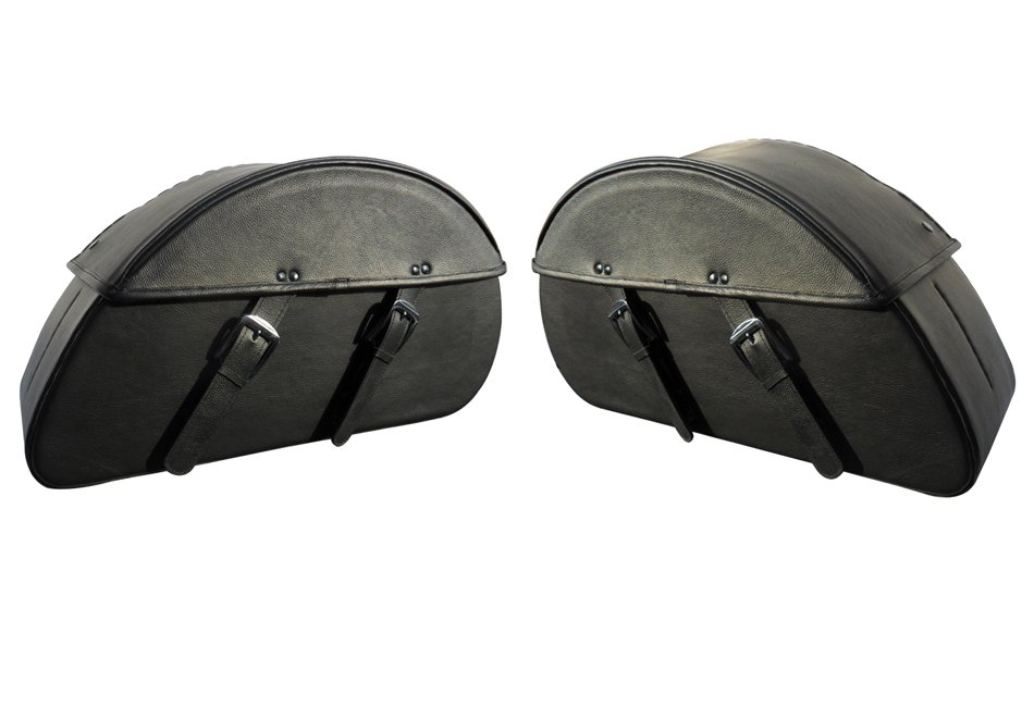 800F-Saddleline Victory highball Saddlebags (Leather Full Hard body) With Quick Detachable Mounting Brackets. ( fitment to all years). - Image 3