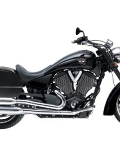 2006LP- Saddleline Victory Kingpin Boardwalk Leather Full Hard body Saddlebags With Quick Detachable Mounting Brackets. ( fitment to all years of Victory Kingpin and Boardwalk models ).