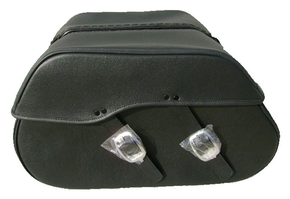 YM200-Saddleline Yamaha 650 Classic Leather Saddlebags with Quick Detaching Mounting. - Image 4
