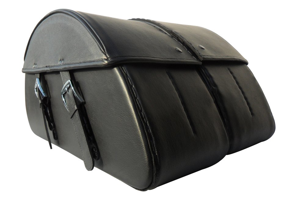 20003-Saddleline Victory Gunner Leather Full Hard body Saddlebags With Quick Detachable Mounting Brackets. ( fitment to all years of Victory Gunner models ). - Image 3