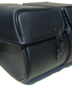 YM100- Saddleline Yamaha 650 Classic Leather Saddlebags with Quick Detaching Mounting. - Image 7