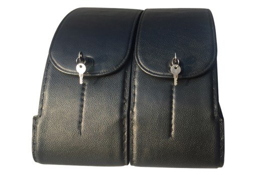 2000PLK- Saddleline Victory VEGAS 8 BALL Leather Full Hard body Saddlebags With Quick Detachable Mounting Brackets. - Image 4