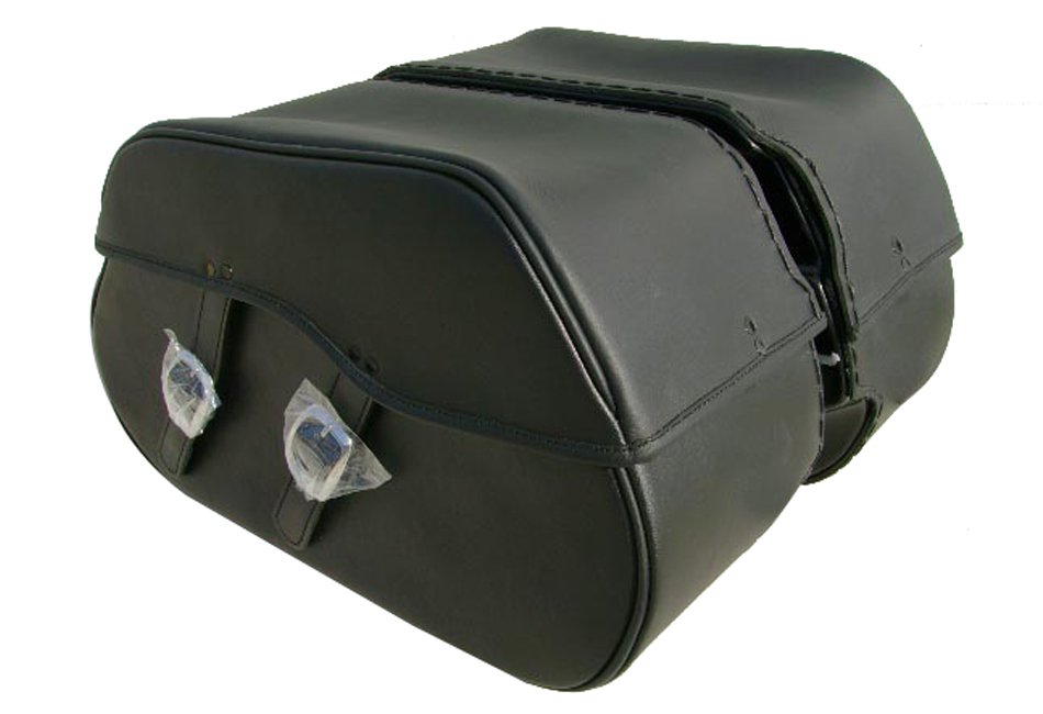 YM200-Saddleline Yamaha 650 Classic Leather Saddlebags with Quick Detaching Mounting. - Image 6