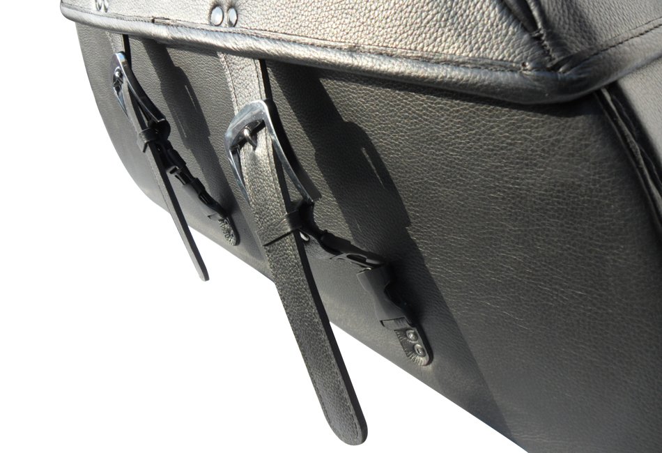800F-Saddleline Victory highball Saddlebags (Leather Full Hard body) With Quick Detachable Mounting Brackets. ( fitment to all years). - Image 5