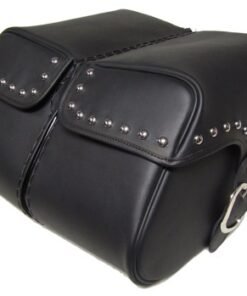 YM300-Saddleline Yamaha 650 Classic Leather Saddlebags with Quick Detaching Mounting. - Image 6