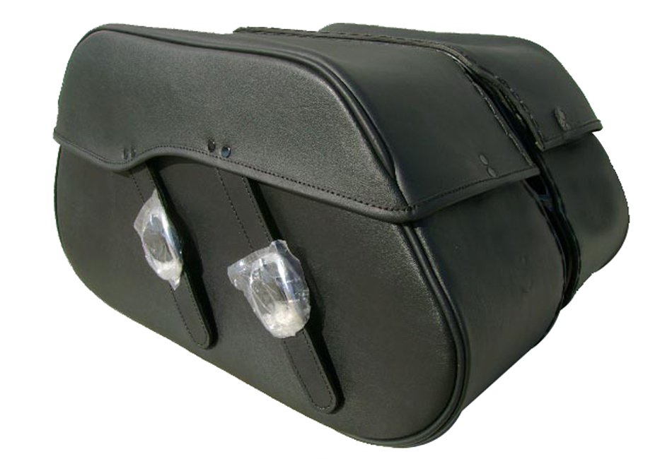 YM200-Saddleline Yamaha 650 Classic Leather Saddlebags with Quick Detaching Mounting. - Image 7