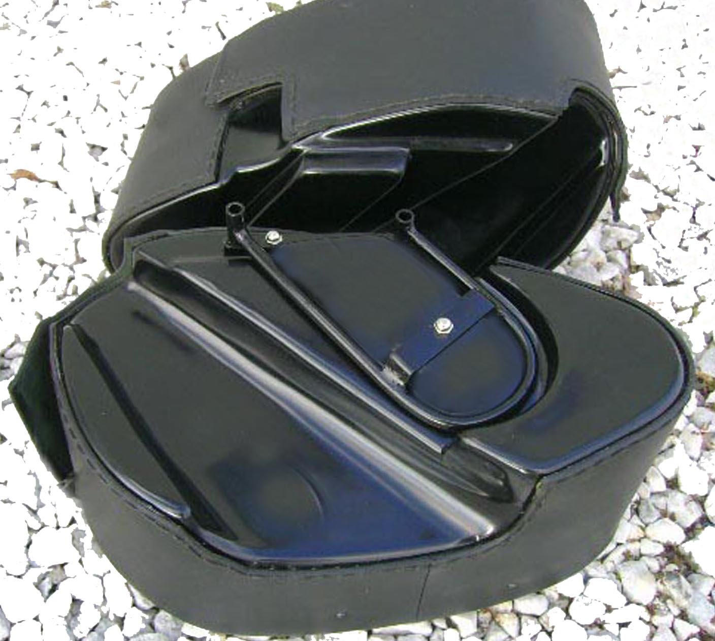 SP200TD-Saddleline Harley Davidson Sportster TearDrop Saddlebags For XL1200C XL1200R XL1200L WITH QUICK with Mounting. - Image 9