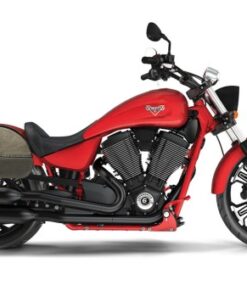 2000PLK- Saddleline Victory VEGAS 8 BALL Leather Full Hard body Saddlebags With Quick Detachable Mounting Brackets.