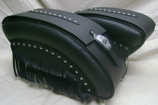 KVD1422- Saddleline Kawasaki Vulcan Drifter 1500 Saddlebags ( FRINGED AND STUDDED.)