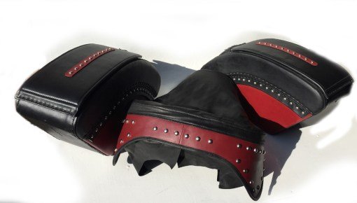 1424SRB- Saddleline Kawasaki Vulcan Drifter 1500 Saddlebags with Solo Seat Cover.