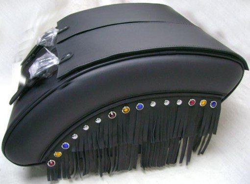 1423FSB- Saddleline Kawasaki Vulcan Drifter 1500 Saddlebags with Solo Seat Cover - Image 2
