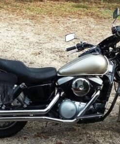 1431BF- Saddleline Kawasaki Vulcan Drifter 1500 Saddlebags and fringed solo seat cover.