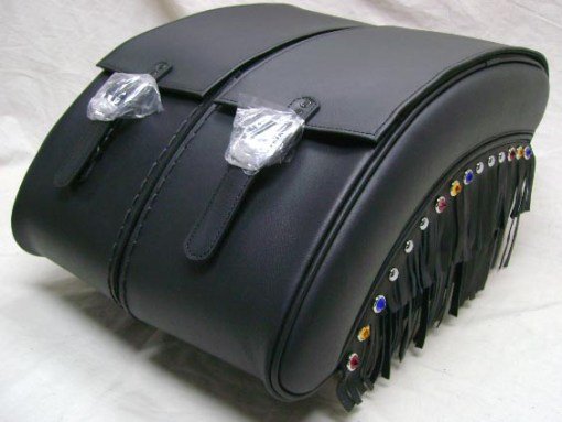 1423FSB- Saddleline Kawasaki Vulcan Drifter 1500 Saddlebags with Solo Seat Cover - Image 3