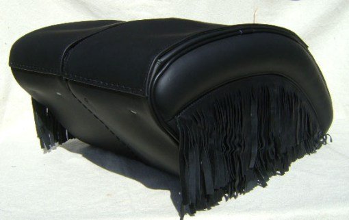 1431BF- Saddleline Kawasaki Vulcan Drifter 1500 Saddlebags and fringed solo seat cover. - Image 3