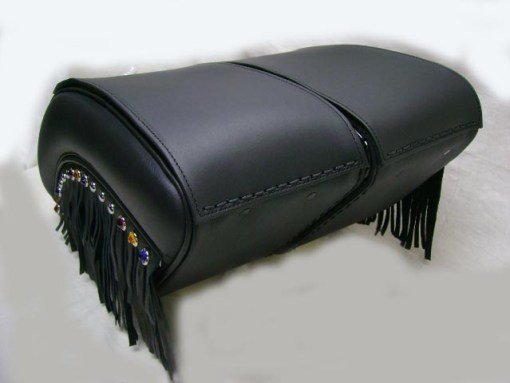1423FSB- Saddleline Kawasaki Vulcan Drifter 1500 Saddlebags with Solo Seat Cover - Image 4
