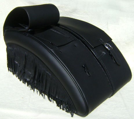 1431BF- Saddleline Kawasaki Vulcan Drifter 1500 Saddlebags and fringed solo seat cover. - Image 5