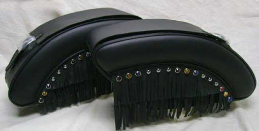 1423FSB- Saddleline Kawasaki Vulcan Drifter 1500 Saddlebags with Solo Seat Cover - Image 5