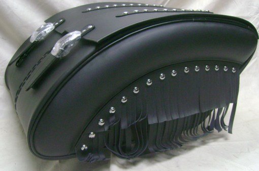 KVD1422- Saddleline Kawasaki Vulcan Drifter 1500 Saddlebags ( FRINGED AND STUDDED.) - Image 3