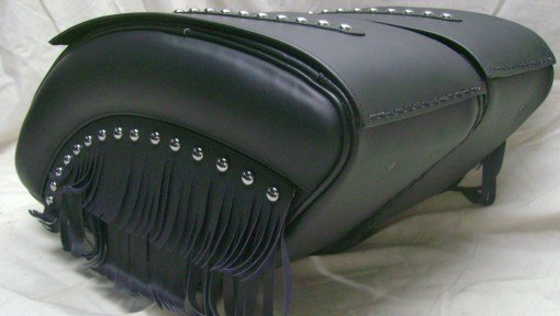 KVD1422- Saddleline Kawasaki Vulcan Drifter 1500 Saddlebags ( FRINGED AND STUDDED.) - Image 8
