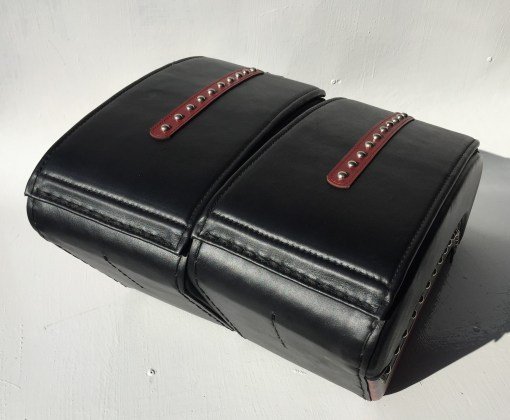 1424SRB- Saddleline Kawasaki Vulcan Drifter 1500 Saddlebags with Solo Seat Cover. - Image 3