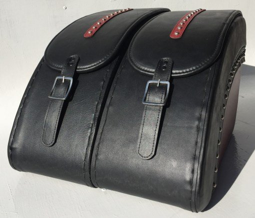 1424SRB- Saddleline Kawasaki Vulcan Drifter 1500 Saddlebags with Solo Seat Cover. - Image 5