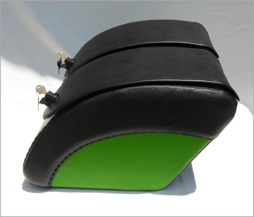 1417L-Saddleline kawasaki Mean Streak 1500 / 1600 Saddlebags With Quick Disconnect Mounting Brackets. ( Custom order 6-8 weeks for shipping ). - Image 2