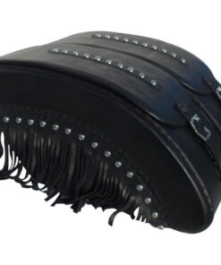 1422SF- Saddleline Kawasaki Vulcan 800 Drifter Hard Body Leather Saddlebags. - Image 5