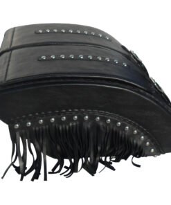 1422SF- Saddleline Kawasaki Vulcan 800 Drifter Hard Body Leather Saddlebags. - Image 6