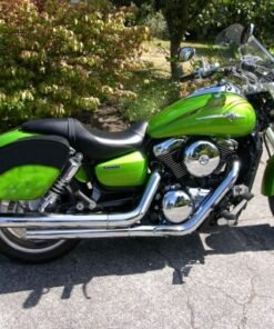 1417L-Saddleline kawasaki Mean Streak 1500 / 1600 Saddlebags With Quick Disconnect Mounting Brackets. ( Custom order 6-8 weeks for shipping ).