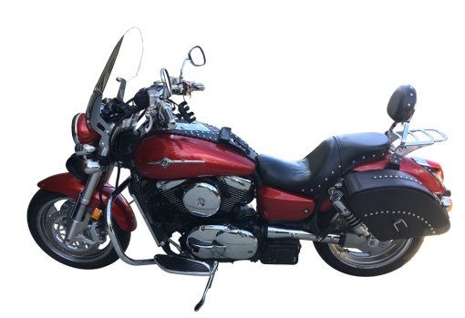 1418-Saddleline kawasaki Mean Streak Saddlebags With Quick Disconnect Mounting Brackets. - Image 3