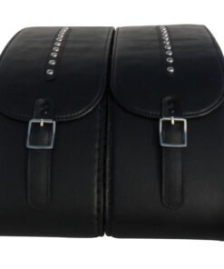 1422SF- Saddleline Kawasaki Vulcan 800 Drifter Hard Body Leather Saddlebags. - Image 9
