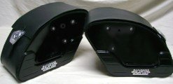 1422SF- Saddleline Kawasaki Vulcan 800 Drifter Hard Body Leather Saddlebags. - Image 10