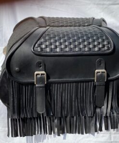 423F-FR- Saddleline Harley-Davidson Softail Deluxe FLSTN Saddlebags With Quick Detaching Mounting.