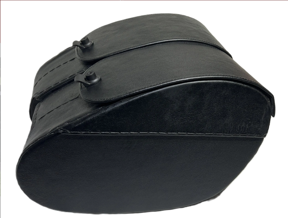 403F7- Saddleline Harley-Davidson Softail Fatbob FXFB / FXFBS Locking Saddlebags with Quick Mounts. - Image 4