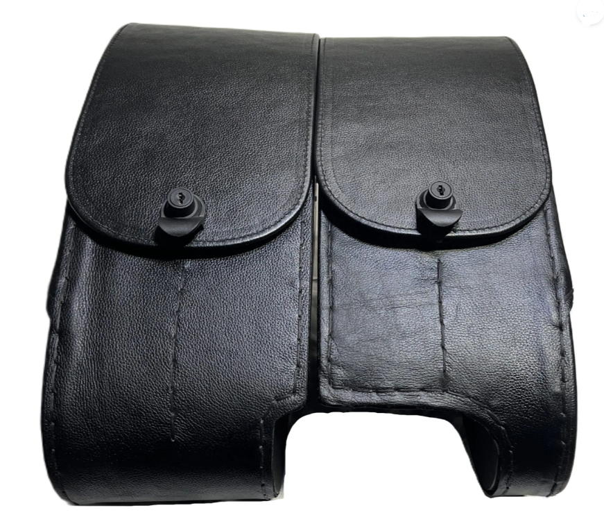 403F7- Saddleline Harley-Davidson Softail Fatbob FXFB / FXFBS Locking Saddlebags with Quick Mounts. - Image 5