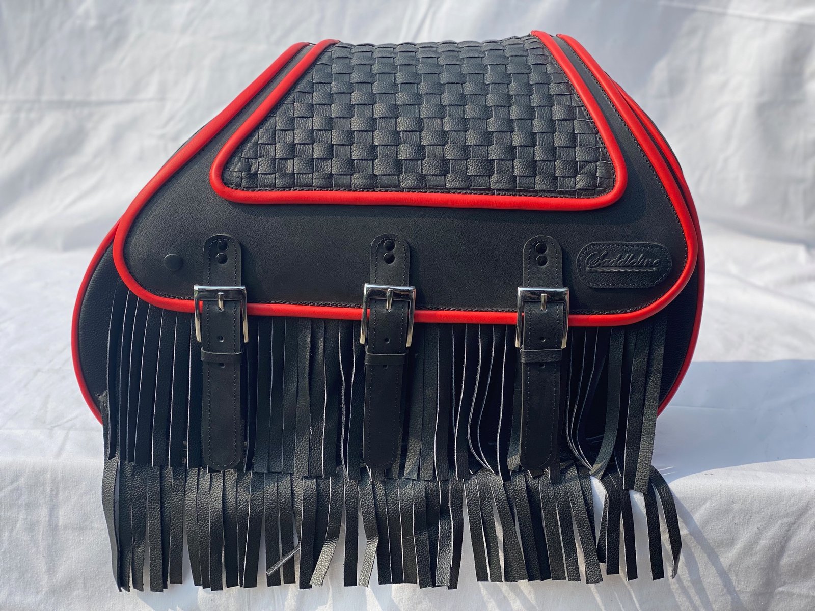 622-BF4- Saddleline Harley-Davidson Heritage Springer FLSTS & FLSTS Saddlebags, seat cover, handlebag,luggage bag with complete mounting. - Image 7