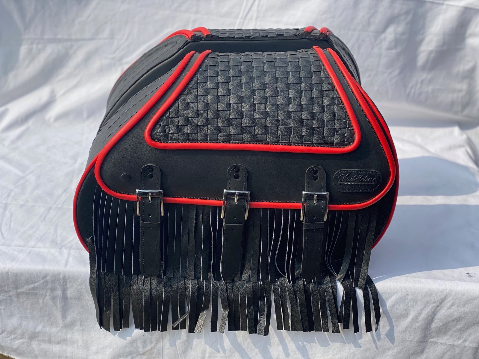 622-BF4- Saddleline Harley-Davidson Heritage Springer FLSTS & FLSTS Saddlebags, seat cover, handlebag,luggage bag with complete mounting. - Image 6