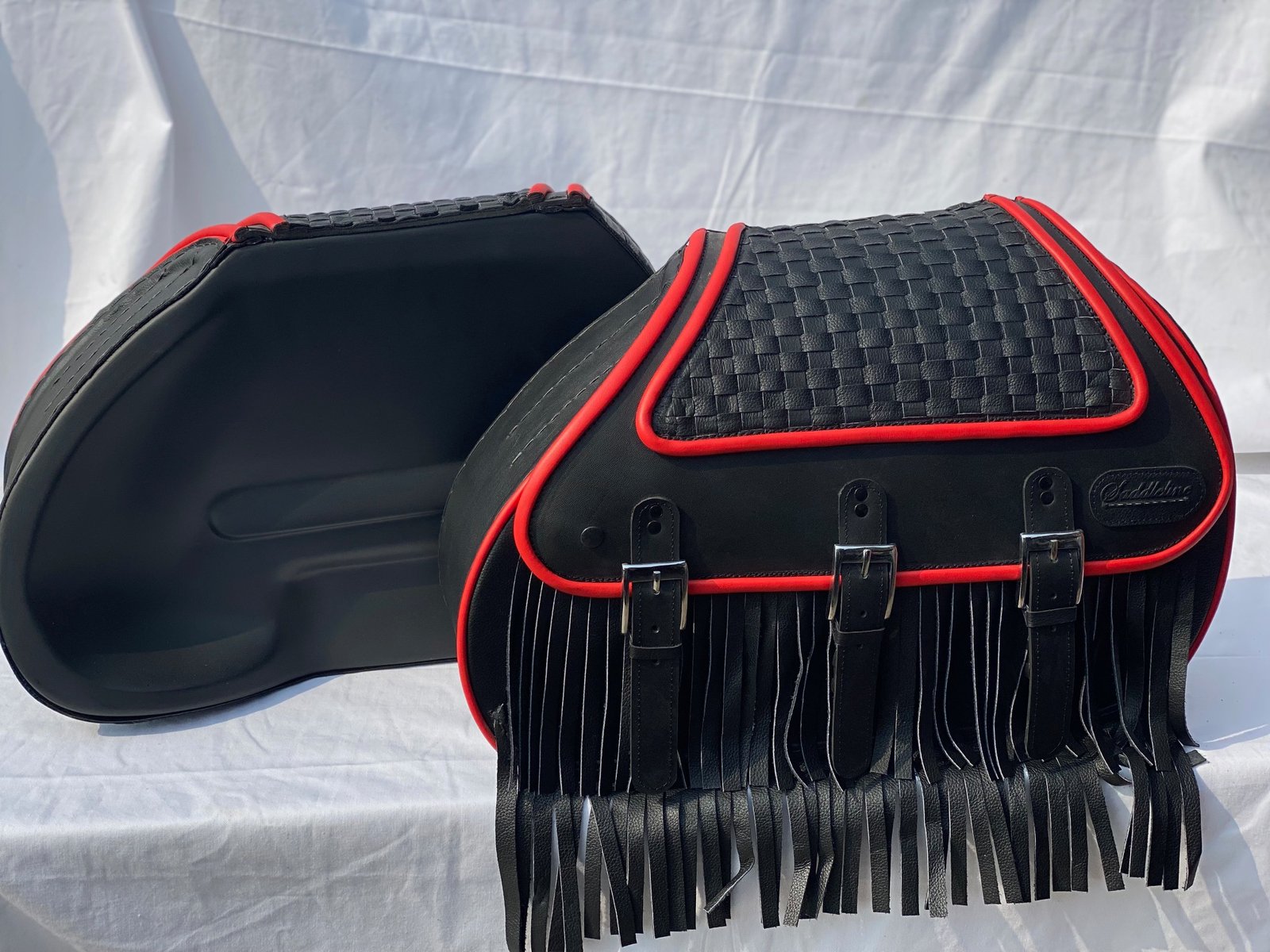 622-BF4- Saddleline Harley-Davidson Heritage Springer FLSTS & FLSTS Saddlebags, seat cover, handlebag,luggage bag with complete mounting. - Image 5