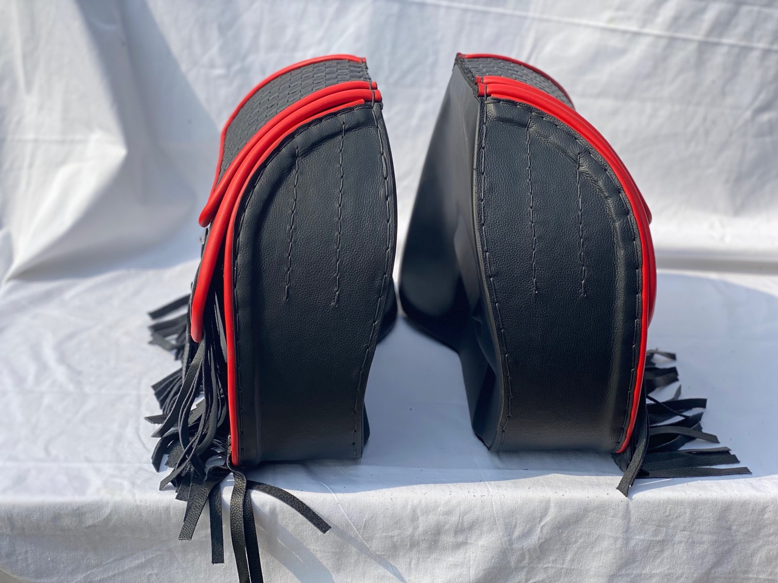 622-BF4- Saddleline Harley-Davidson Heritage Springer FLSTS & FLSTS Saddlebags, seat cover, handlebag,luggage bag with complete mounting. - Image 4