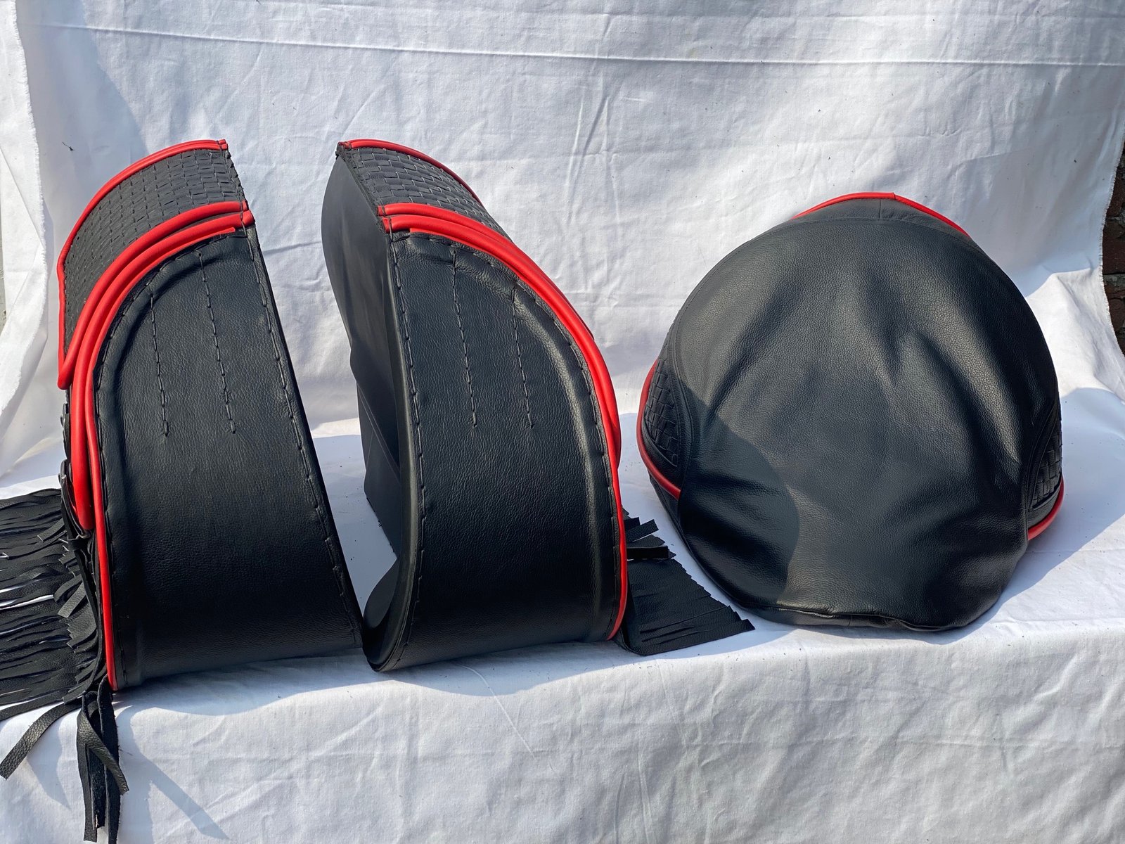 622-BF4- Saddleline Harley-Davidson Heritage Springer FLSTS & FLSTS Saddlebags, seat cover, handlebag,luggage bag with complete mounting. - Image 3