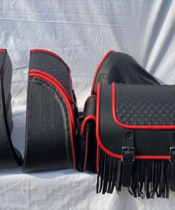 Alternative view of 622-BF4- Saddleline Harley-Davidson Heritage Springer FLSTS & FLSTS Saddlebags, seat cover, handlebag,luggage bag with complete mounting.