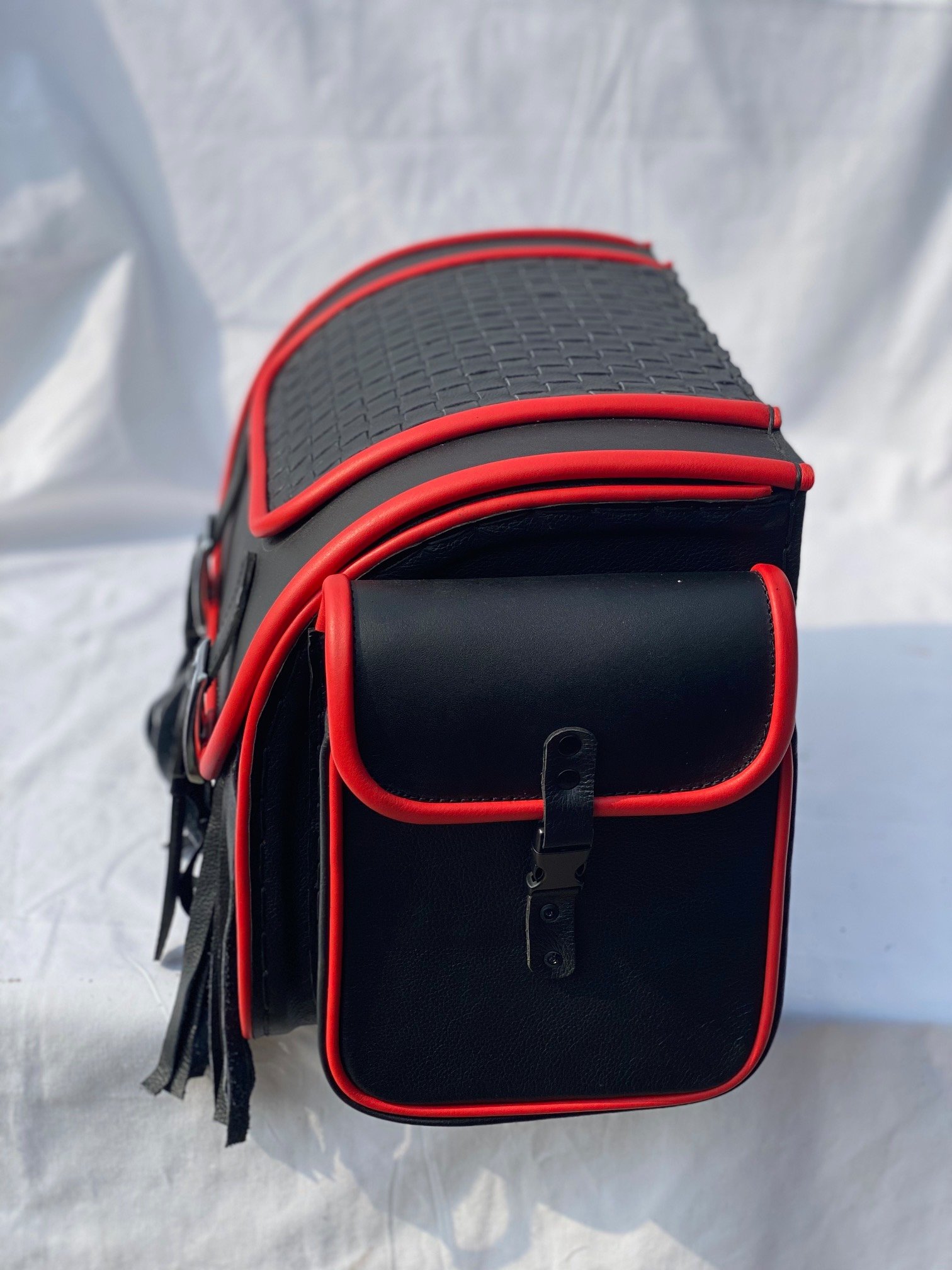 622-BF4- Saddleline Harley-Davidson Heritage Springer FLSTS & FLSTS Saddlebags, seat cover, handlebag,luggage bag with complete mounting. - Image 9