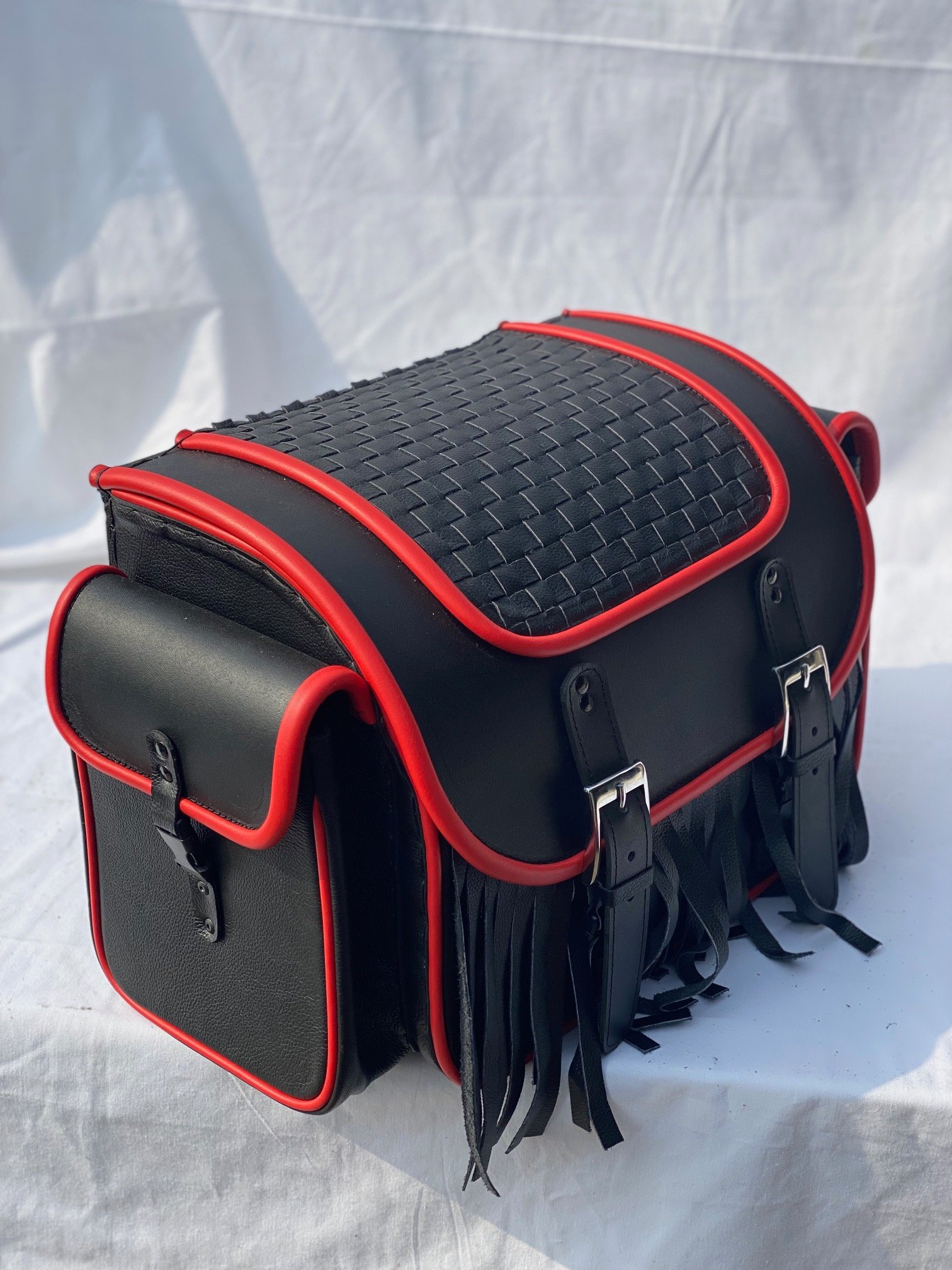 622-BF4- Saddleline Harley-Davidson Heritage Springer FLSTS & FLSTS Saddlebags, seat cover, handlebag,luggage bag with complete mounting. - Image 8