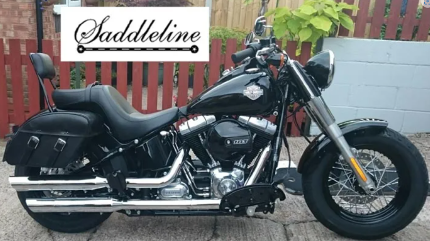 414F- Saddleline Harley Davidson Softail Slim FLSL saddlebags with quick Mounts.(Years 2018 Onwards)