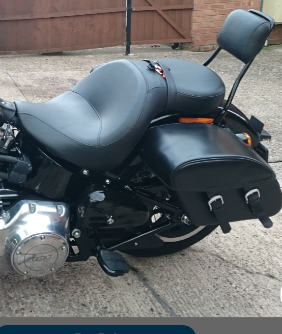 414F- Saddleline Harley Davidson Softail Slim FLSL saddlebags with quick Mounts.(Years 2018 Onwards) - Image 2