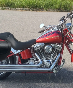 575LK- saddleline harley-davidson Springer softail FXSTS and FXSTSi saddlebags with quick disconnecting mounting setup.
